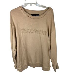Homme + Femme Los‎ Angeles Size XL Sweatshirt Brown Crewneck Embroidered